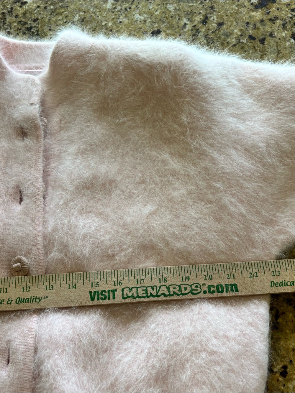 Pastel Pink Angora Cardigan Sweater Coat Jacket small Vintage Venesha - Picture 7 of 8
